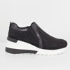 Immagine di SLIP ON NERA CON ZEPPA,  STRASS E  ZIP LATERALE