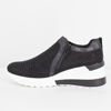 Immagine di SLIP ON NERA CON ZEPPA,  STRASS E  ZIP LATERALE