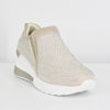 Immagine di SLIP ON BEIGE CON ZEPPA,  STRASS E  ZIP LATERALE
