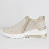 Immagine di SLIP ON BEIGE CON ZEPPA,  STRASS E  ZIP LATERALE