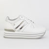 Immagine di SNEAKERS BIANCA CON PLATFORM E LACCI FRONTALI