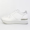 Immagine di SNEAKERS BIANCA CON PLATFORM E LACCI FRONTALI