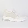 Immagine di SLIP ON BIANCA CON FONDO ALTO CON STRASS FRONTALI E ZIP LATERALE
