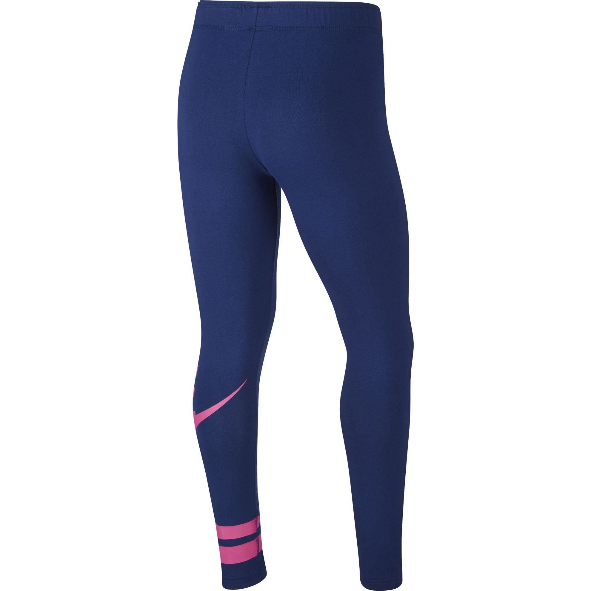 blue and pink nike leggings