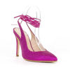 Immagine di MISS GLOBO - Décolleté di glitter lace up con scollo a V, tacco 10cm MADE IN ITALY