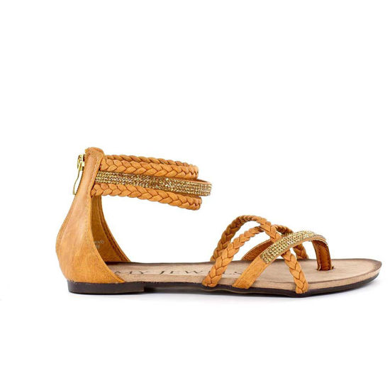 Immagine di MY JEWELS - Sandalo infradito con fascie alla caviglia