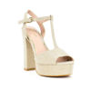 Immagine di MISS GLOBO- Sandalo lurex T-strap, tacco 14CM
