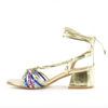 Immagine di MISS GLOBO- Sandalo lace up con sottopiede in VERA PELLE, tacco 6CM