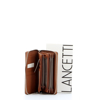 Immagine di LANCETTI- Portafoglio grande una zip con logo traforato