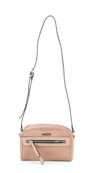 Immagine di LANCETTI- Tracolla con zip frontale e inserti cocco