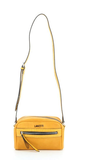 Immagine di LANCETTI- Tracolla con zip frontale e inserti cocco
