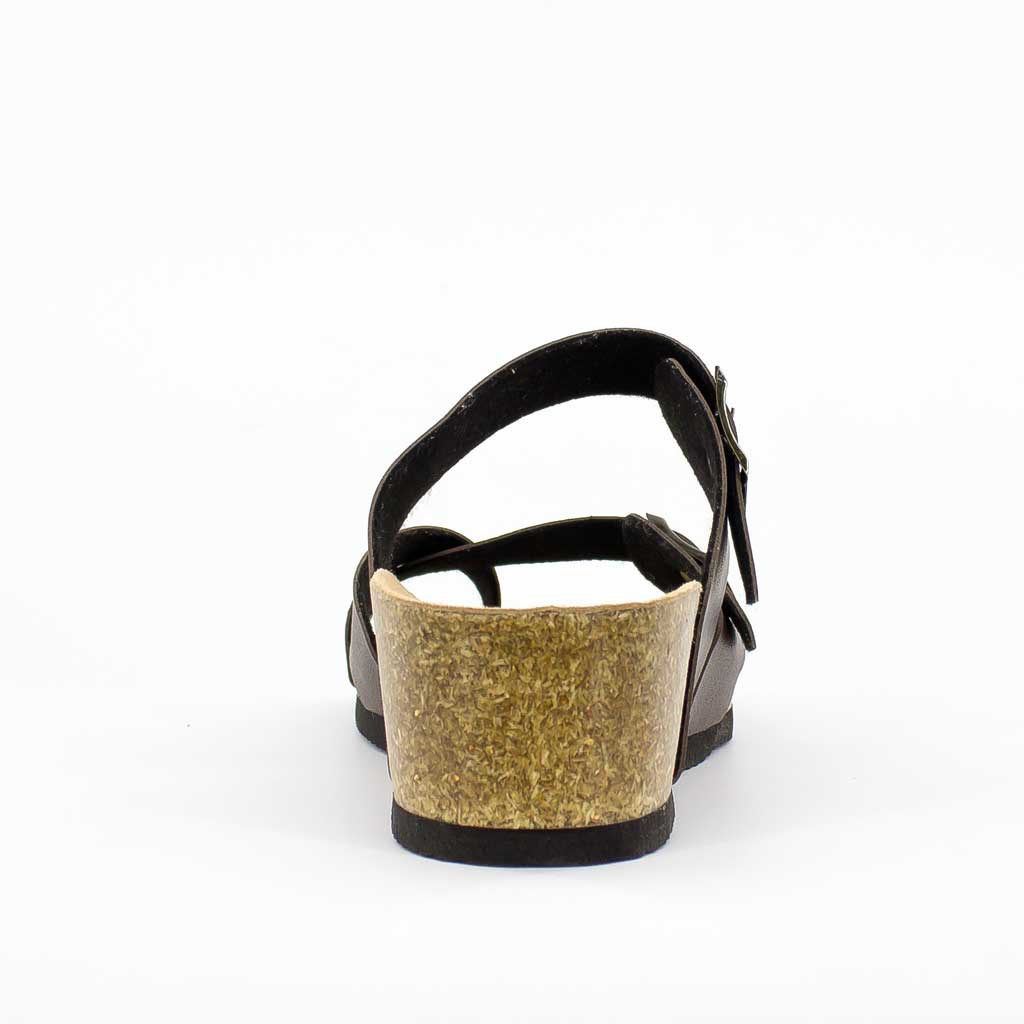 Infradito Uomo BIOMODEX Modello BRANKO In Ecopelle Con Fibbia Regolabile, Sottopiede In Sughero Naturale E Pelle, Made In Italy