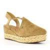 Immagine di WRANGLER- Espadrillas con fondo corda intrecciata e sottopiede in VERA PELLE, zeppa 6,5CM