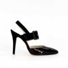 Immagine di MISS GLOBO- Décolleté slingback con fibbia e sottopiede in VERA PELLE, MADE IN ITALY, tacco 11,5CM