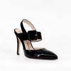 Immagine di MISS GLOBO- Décolleté slingback con fibbia e sottopiede in VERA PELLE, MADE IN ITALY, tacco 11,5CM