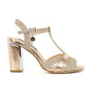Immagine di GIANMARCO VENTURI- Sandalo glitter T-strap con fibbia alla caviglia, tacco 9,5CM