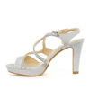 Immagine di DIVAS- Sandalo gioiello con fasce incrociate lurex e strass, tacco 10CM