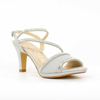 Immagine di DIVAS- Sandalo gioiello con fascia lurex e strass, tacco 8,5CM
