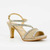 Immagine di DIVAS- Sandalo gioiello con fascia lurex e strass, tacco 8,5CM