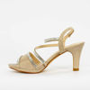 Immagine di DIVAS- Sandalo gioiello con fascia lurex e strass, tacco 8,5CM