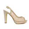 Immagine di DIVAS- Décolleté spuntata slingback effetto pizzo con strass e lurex, tacco 11,5CM