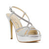 Immagine di DIVAS- Sandalo gioiello con fasce lurex e strass incrociate, tacco 13CM