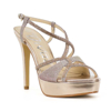 Immagine di DIVAS- Sandalo gioiello con fasce lurex e strass incrociate, tacco 13CM