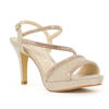 Immagine di DIVAS- Sandalo gioiello multifasce con lurex e strass, tacco 10CM
