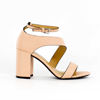 Immagine di MISS GLOBO - Sandalo con fascia diagonale e sottopiede in VERA PELLE, tacco 8,5cm