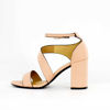 Immagine di MISS GLOBO - Sandalo con fascia diagonale e sottopiede in VERA PELLE, tacco 8,5cm