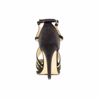 Immagine di MISS GLOBO - Sandalo bicolor con inserti pitonati e sottopiede in VERA PELLE, tacco 11,5cm