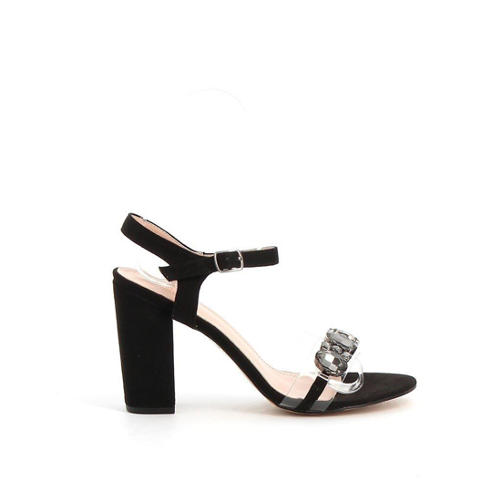 Immagine di VANILLA PUNK- Sandalo con fascia gioiello e cinturino alla caviglia, tacco 10CM