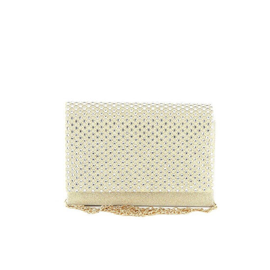 Immagine di MISS GLOBO - Mini bag in lurex con strass su patta