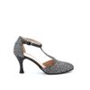 Immagine di LOVE TO DANCE- Décolleté da ballo glitter con sottopiede in VERA PELLE, MADE IN ITALY, tacco 8CM