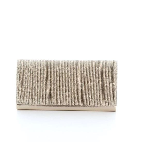 Immagine di MISS GLOBO- Pochette con plissée verticale e glitter su patta