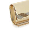 Immagine di MISS GLOBO- Pochette effetto metallizzato con treccia strass su patta
