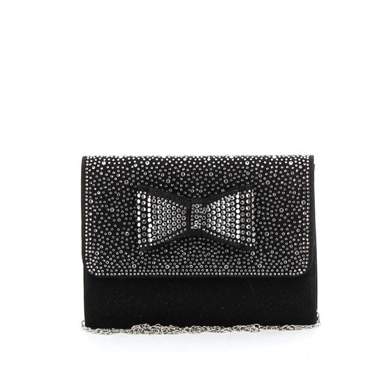 Immagine di DIVAS- Pochette lurex con strass e fiocco su patta