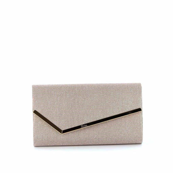 Immagine di DIVAS- Pochette lurex con bordo in metallo su patta