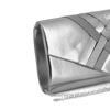 Immagine di DIVAS- Pochette effetto metallizzato con fasce incrociate su patta
