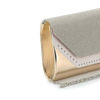 Immagine di DIVAS- Pochette effetto metallizzato e strass con patta lurex