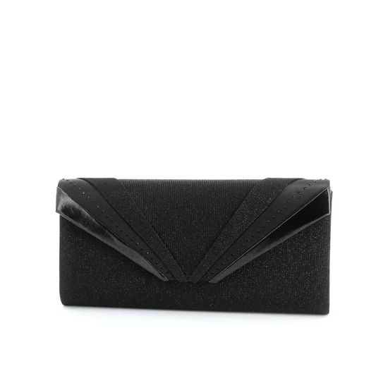 Immagine di DIVAS- Pochette lurex con fasce diagonali e strass su patta