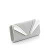 Immagine di DIVAS- Pochette lurex con fasce diagonali e strass su patta