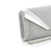 Immagine di DIVAS- Pochette lurex con fasce diagonali e strass su patta