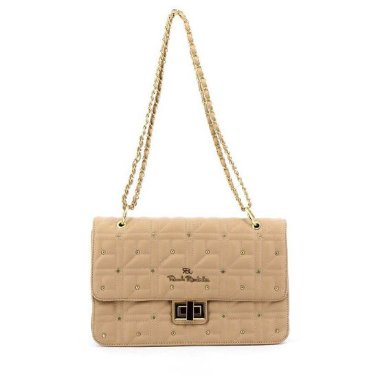 Immagine di RBJ RENATO BALESTRA- Tracolla/ borsa due manici trapuntata con borchie tonde e strass