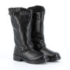 Immagine di ROXY ROSE- Stivale in pelle con punta tonda, doppia fibbia e tacco 3,5CM, MADE IN ITALY