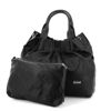 Immagine di ENRICO COLLEZIONE- Borsa due manici arricciata con pochette all'interno e tracolla rimovibile