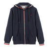 Immagine di BLUE LEMON - OVER FELPA ZIP INTERA CAPPUCCIO BORDI BICOLORE