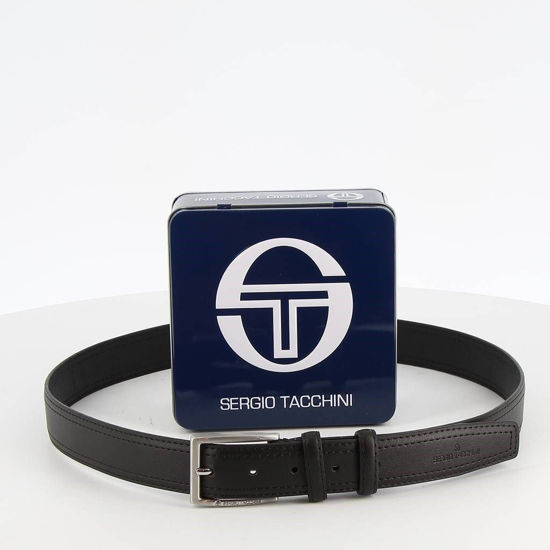 Immagine di SERGIO TACCHINI- Cinta in VERA PELLE con fibbia nickel free e scatola regalo in metallo