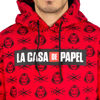 Immagine di CASA DE PAPEL - UOMO FELPA CON CAPPUCCIO STAMPA ALL OVER