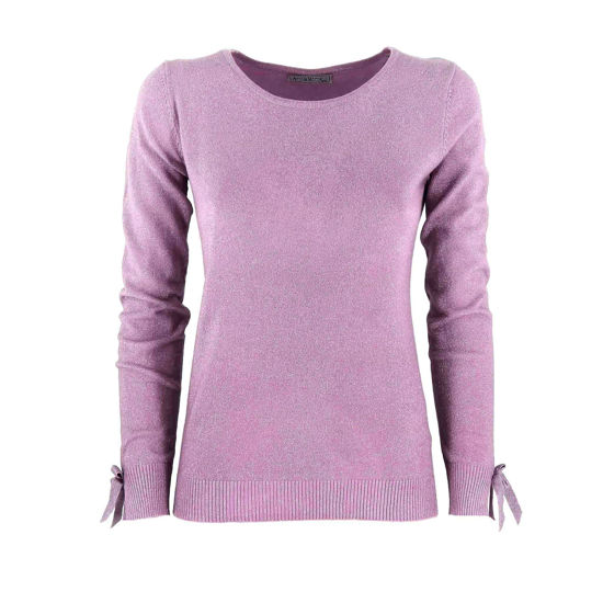 Immagine di AMO & ROMA - MAGLIA MANICA LUNGA LUREX FIOCCHI POLSI